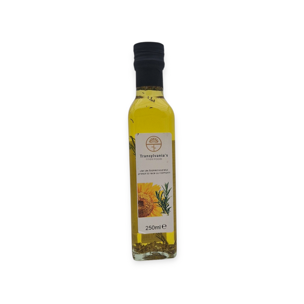 Ulei de floarea soarelui presat la rece cu rozmarin obținut prin presare la rece , 250ml, Transylvania's Finest Foods