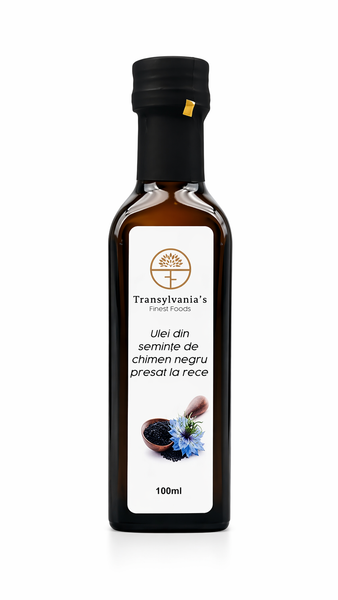 Ulei De Chimen Negru obținut prin presare la rece 100ml Transylvania's Finest Foods