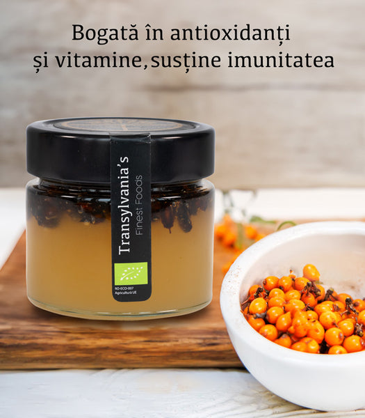 Honig mit Sanddorn 225g Bio Transylvania's Finest Foods