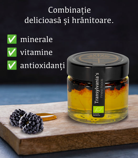 Honig mit Brombeeren 225g Bio Transylvania's Finest Foods
