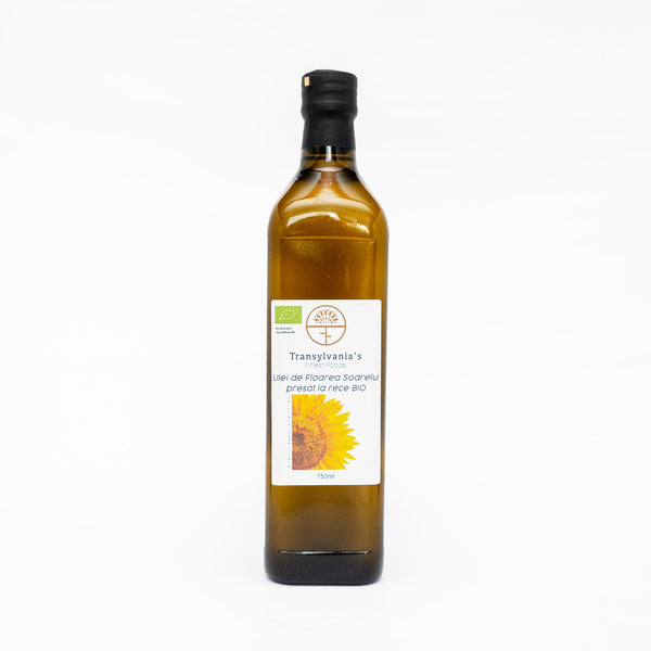 Ulei de floarea soarelui obținut prin presare la rece BIO, 750ml, Transylvania's Finest Foods