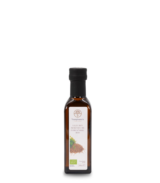 Ulei din seminte de Coriandru obținut prin presare la rece BIO, 100ml, Transylvania's Finest Foods