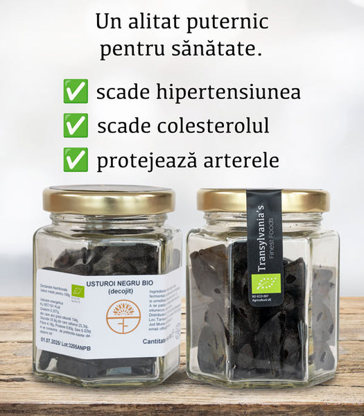 Usturoi negru (decojit) Bio, 80g, Transylvania's Finest Foods