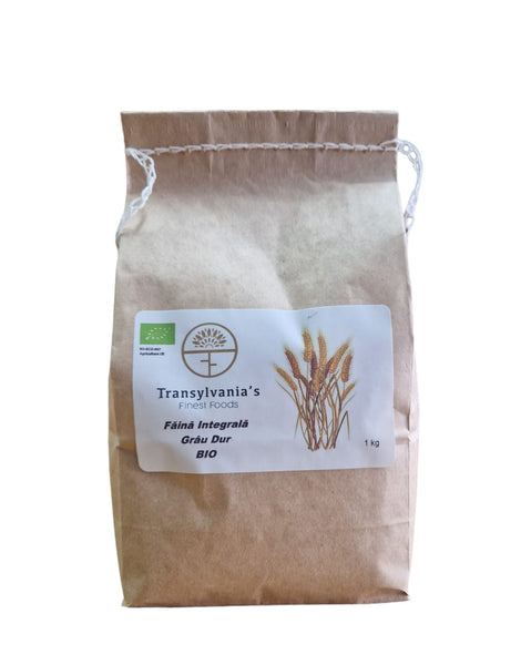 Vollkorn-Bio-Hartweizenmehl 1 kg Transylvania's Finest Foods