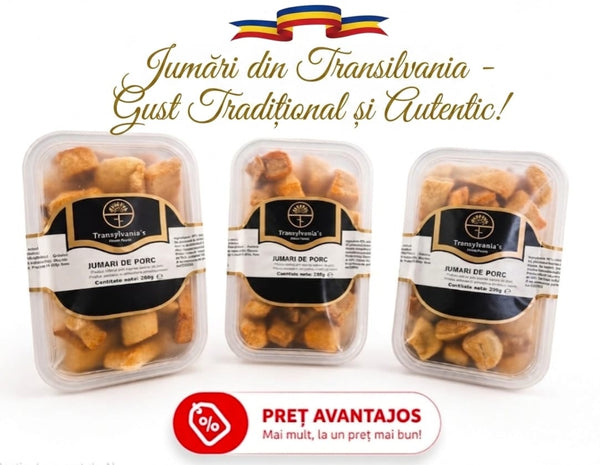 Jumări de Porc Artizanale Transylvania's Finest Foods 200g PROMO PACK 3X