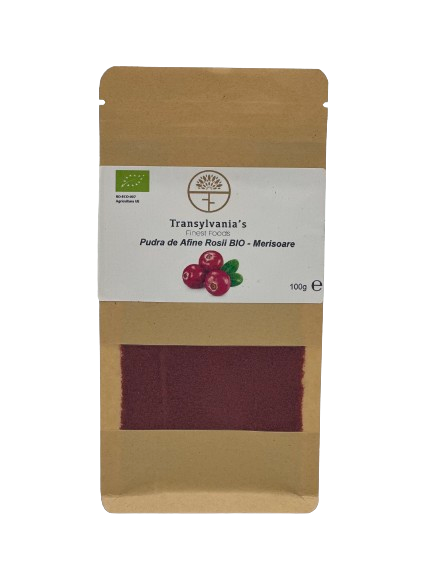 Bio-Rot-Cranberry-Pulver 100g Transylvania's Finest Foods