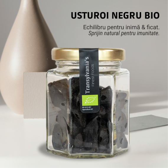 Usturoi Negru BIO (Decojit) – Superaliment fermentat 60 de zile, pentru detoxifiere, circulație și imunitate