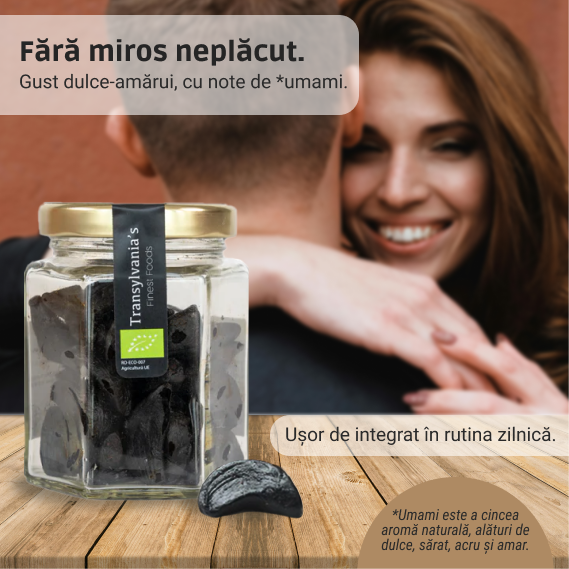 Usturoi Negru BIO (Decojit) – Superaliment fermentat 60 de zile, pentru detoxifiere, circulație și imunitate