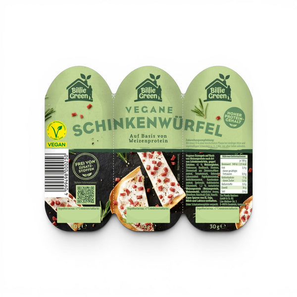 Șuncă cuburi vegană Billie Green 90g