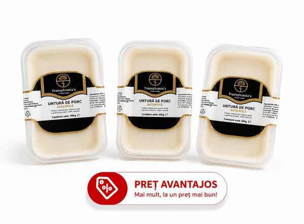 Untură de porc Transylvania's Finest Foods 500g PROMO PACK 3X